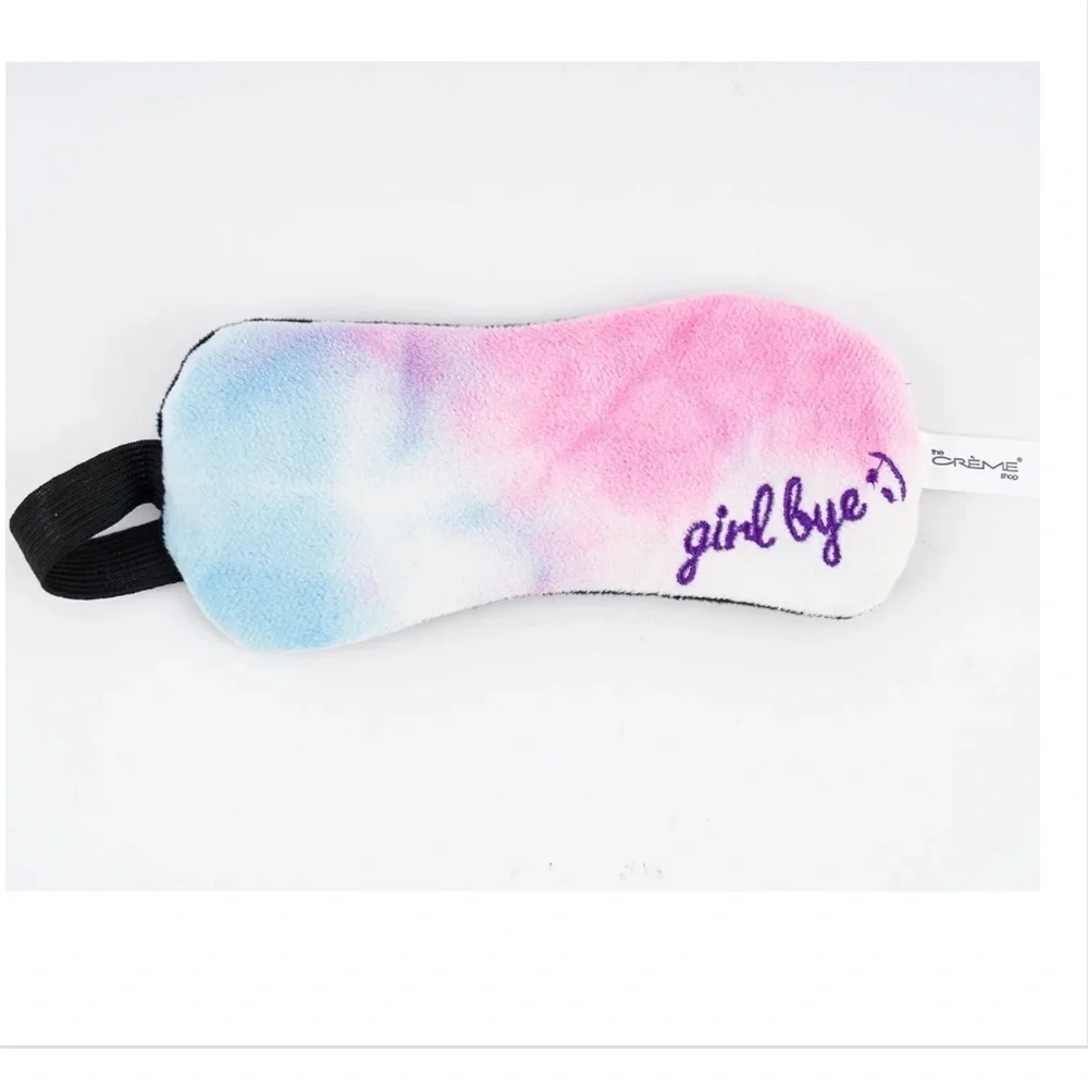 THE CRÈME SHOP Blue Sweet Dreams Tie Dye Girl Bye Plush Sleep Mask Bundle of 2